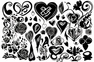 Broken love tattoo idea