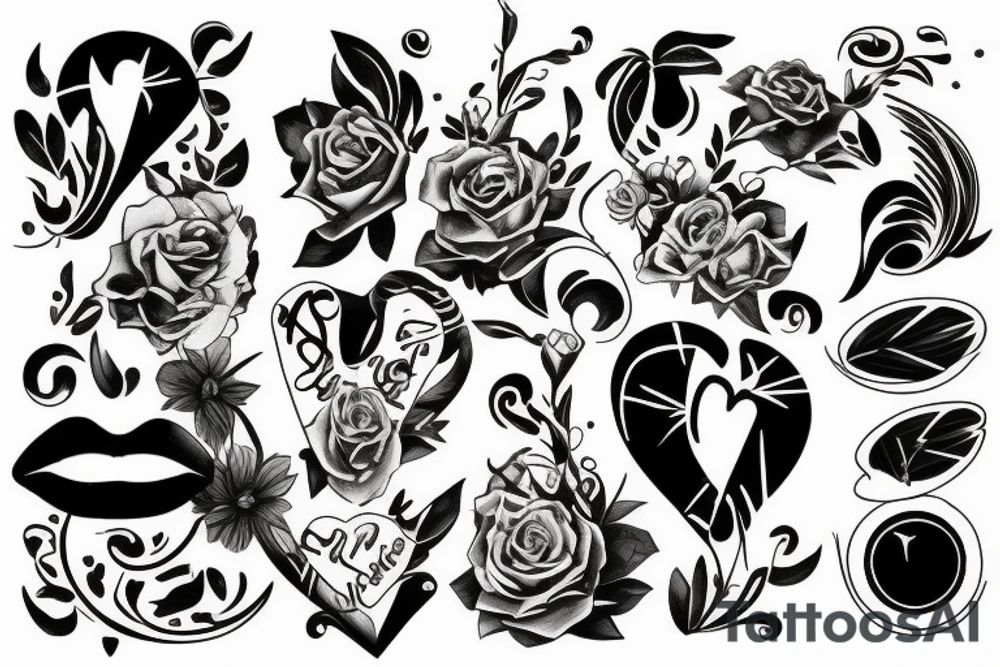 Broken love tattoo idea