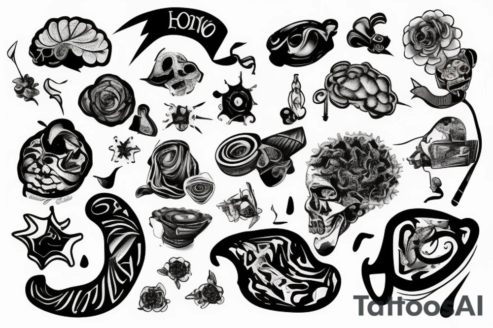 ADHD in the brain tattoo idea