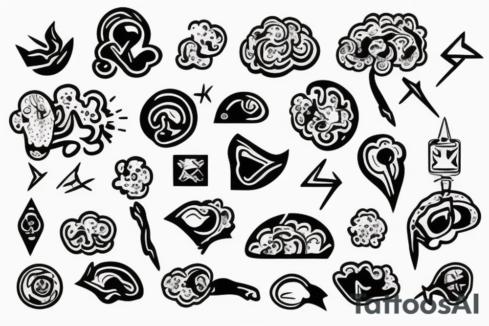 ADHD in the brain tattoo idea