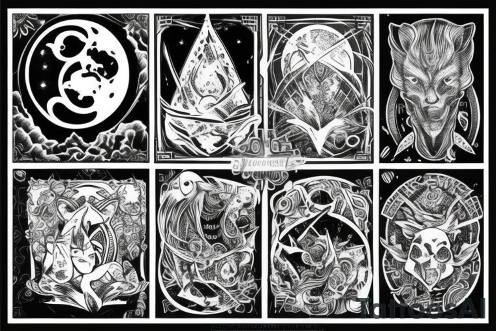 The brother of earth in mystical style tattoo idea