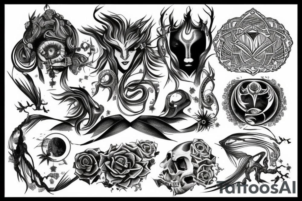 The brother of earth in mystical style tattoo idea
