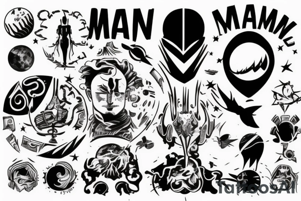 A man defending earth tattoo idea