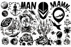 A man defending earth tattoo idea