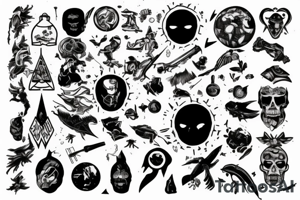 A man defending earth tattoo idea