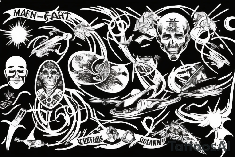 A man defending earth tattoo idea