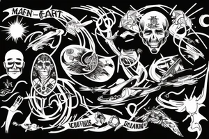 A man defending earth tattoo idea