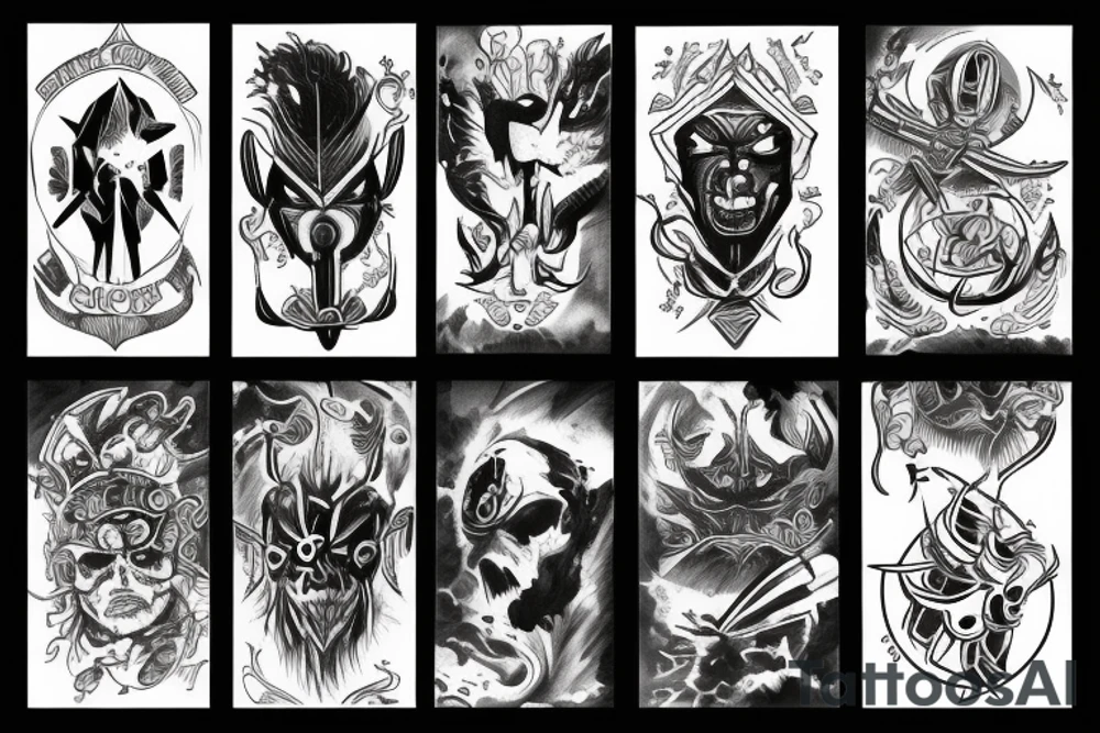 A warrior defending earth tattoo idea