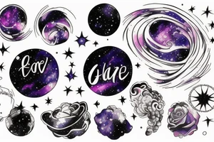 A galaxy fading tattoo idea
