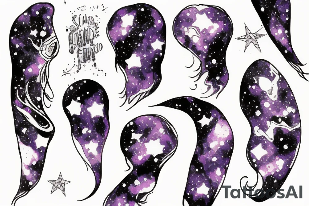 A galaxy fading tattoo idea