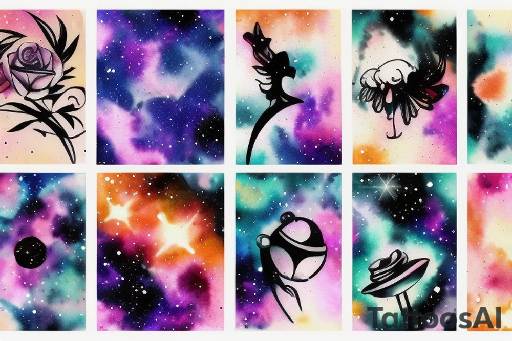 A galaxy fading tattoo idea