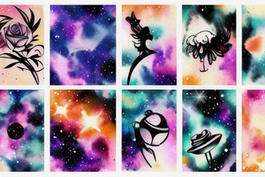 A galaxy fading tattoo idea