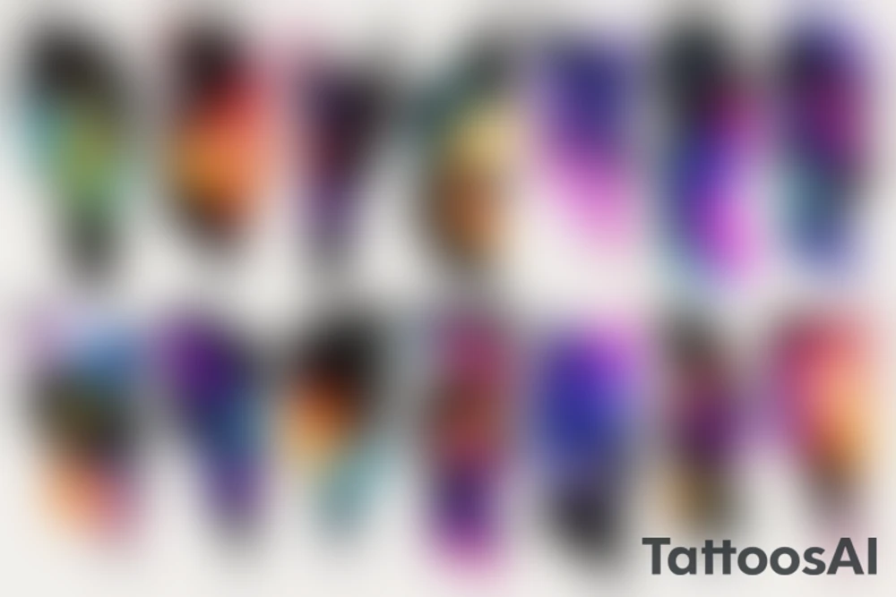 A galaxy fading tattoo idea