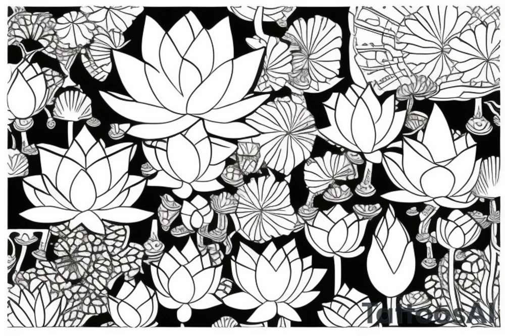Lotus flower with unalome  under tattoo idea