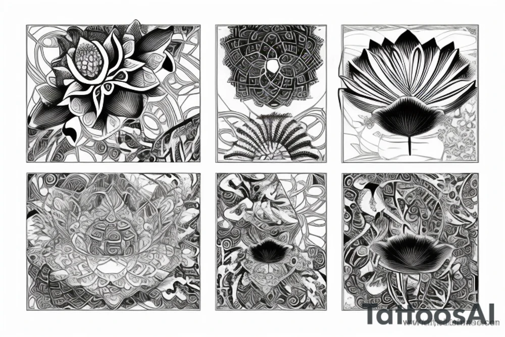 Lotus flower with unalome  under tattoo idea