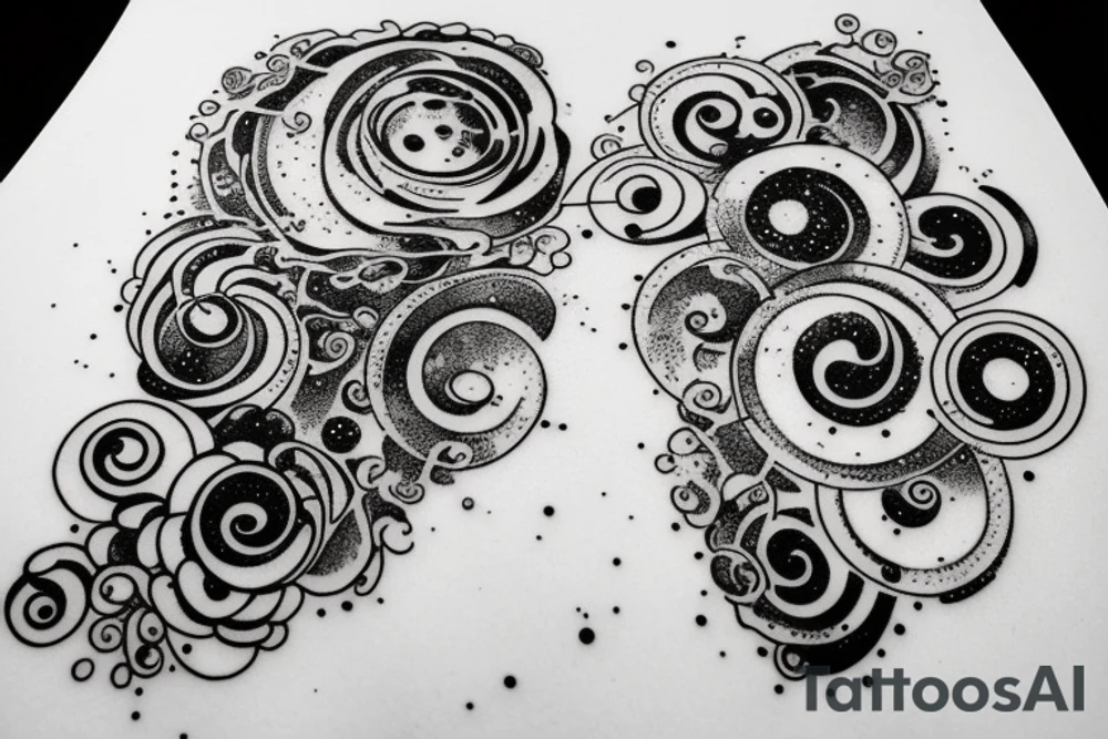 A galaxy fading tattoo idea