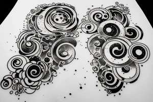 A galaxy fading tattoo idea