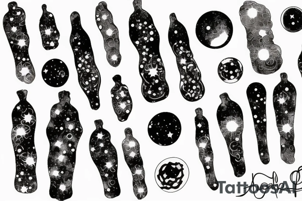 A galaxy fading tattoo idea
