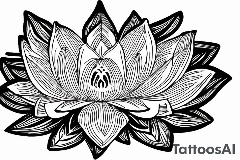 Lotus flower with unalome  under tattoo idea