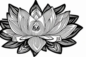 Lotus flower with unalome  under tattoo idea