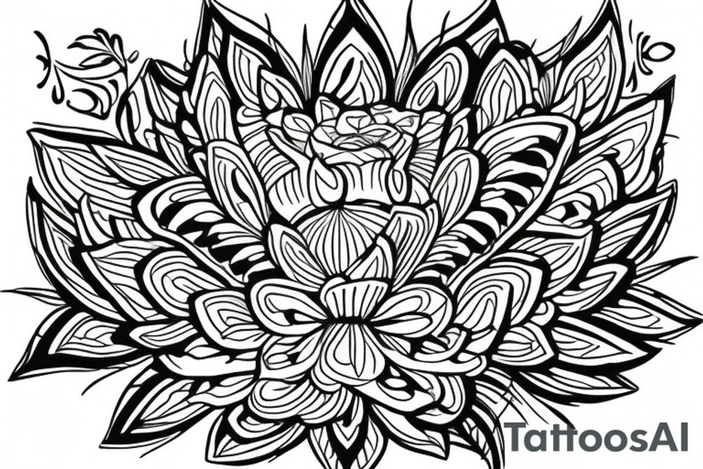 Lotus flower with unalome  under tattoo idea