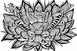 Lotus flower with unalome  under tattoo idea