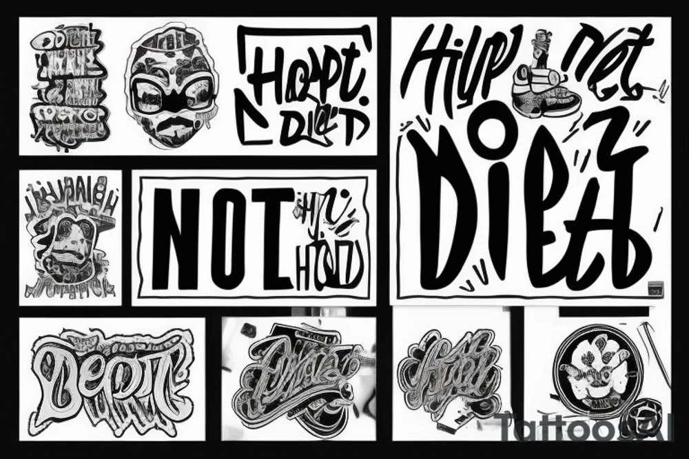Hip hop is not dead tattoo idea