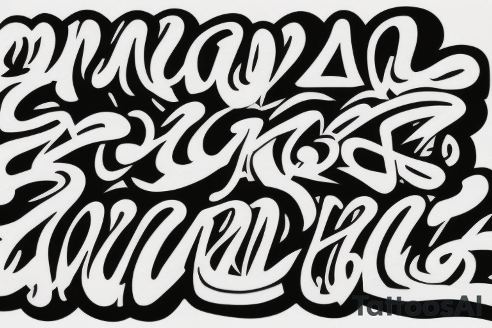 Hip hop is not dead in graffiti lettering tattoo idea