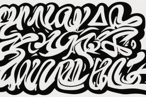 Hip hop is not dead in graffiti lettering tattoo idea