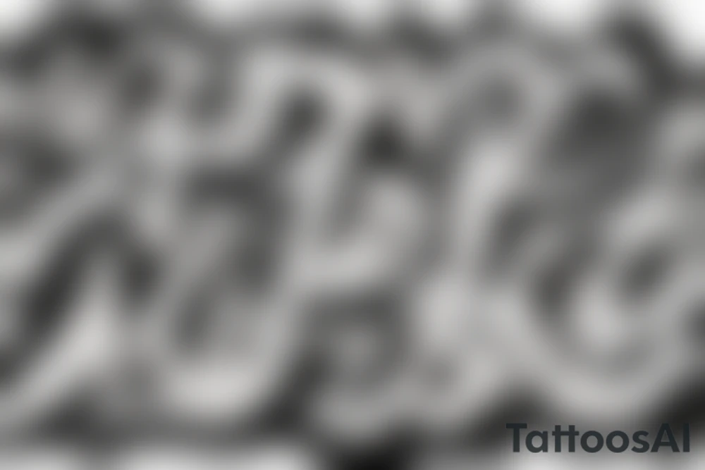 Hip hop is not dead in graffiti lettering tattoo idea