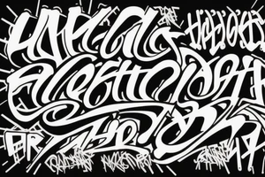 Hip hop is not dead in graffiti lettering tattoo idea