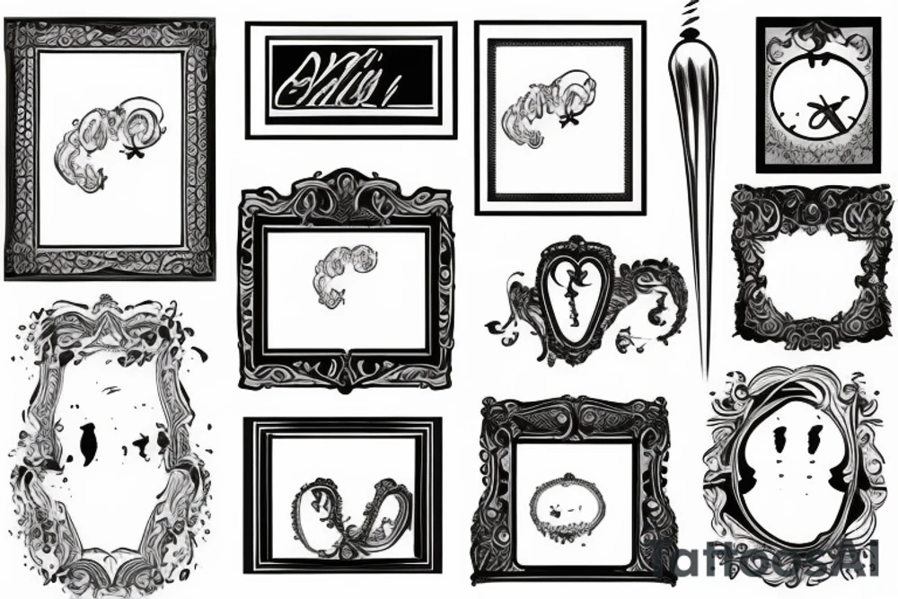smoke comming out of a picture frame tattoo idea