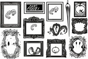 smoke comming out of a picture frame tattoo idea