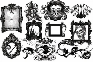 smoke comming out of a picture frame tattoo idea