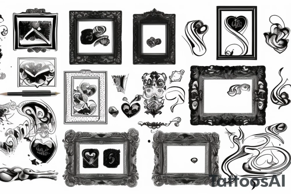 smoke comeing out of a picture frame tattoo idea