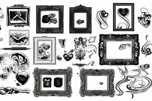 smoke comeing out of a picture frame tattoo idea