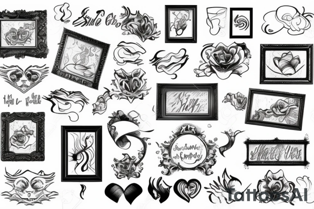 smoke comeing out of a picture frame tattoo idea