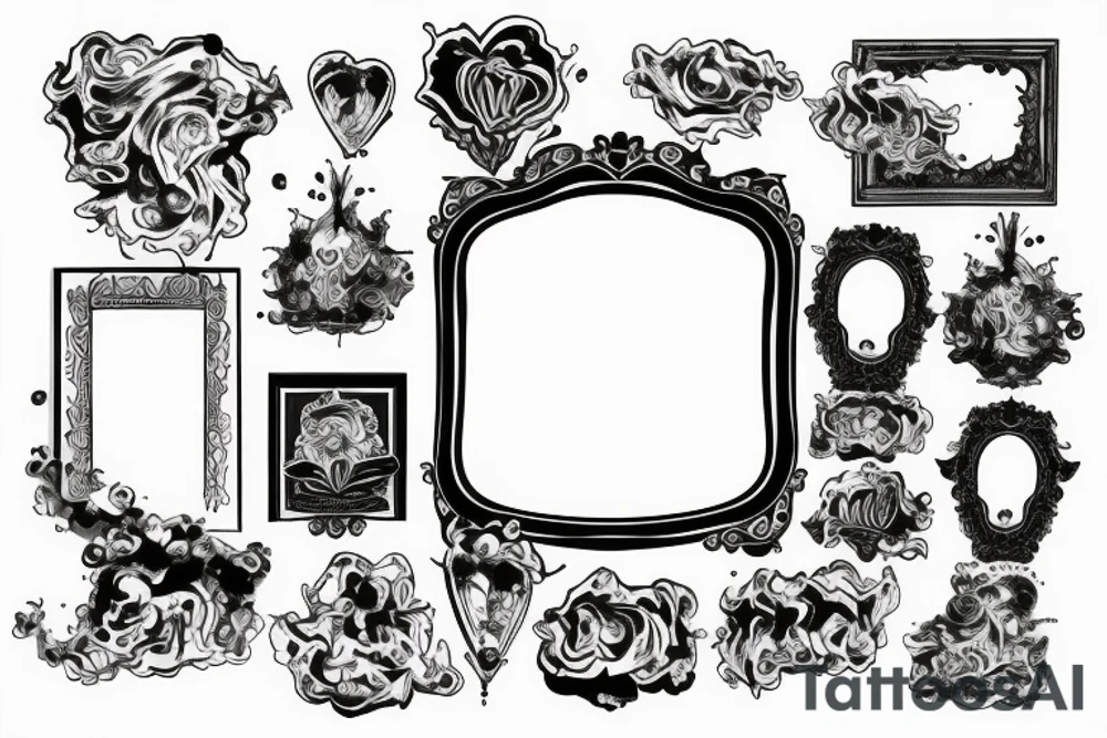 smoke coming out of a picture frame tattoo idea