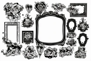 smoke coming out of a picture frame tattoo idea
