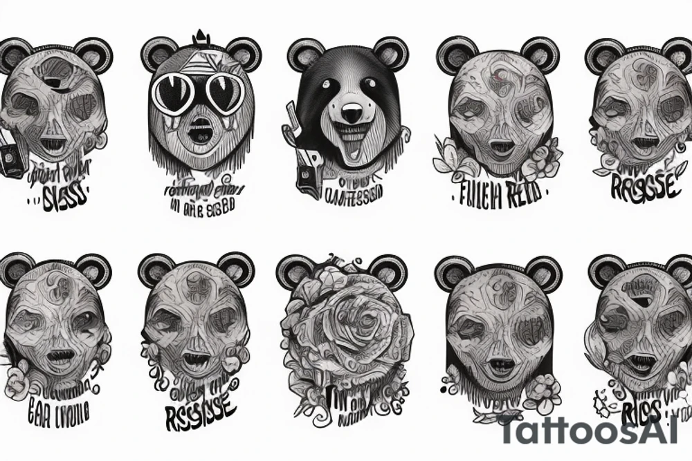 A Bear with the words “my past is not the residence I choose to reside” tattoo idea