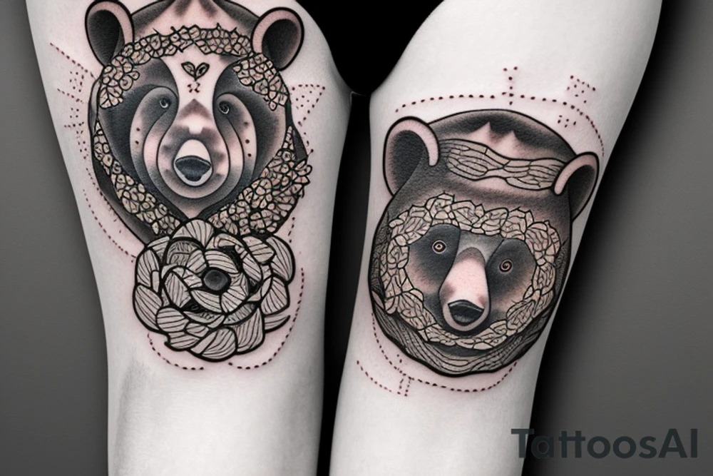 A Bear with the words “my past is not the residence I choose to reside” tattoo idea