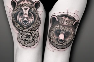 A Bear with the words “my past is not the residence I choose to reside” tattoo idea