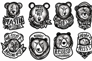 A Bear with the words “my past is not the residence I choose to reside” tattoo idea