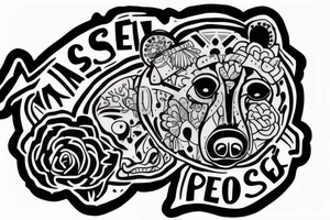 A Bear with the words “my past is not the residence I choose to reside” tattoo idea