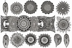 phoenix mandalas on its feathers tattoo idea