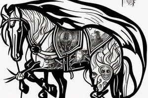 the witcher on horseback tattoo idea
