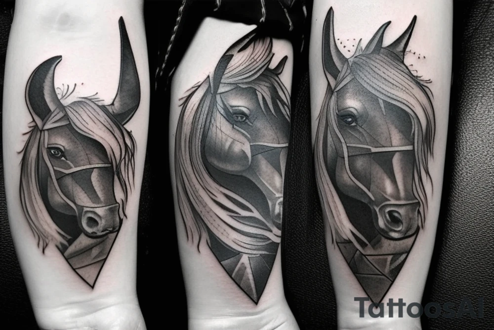 the witcher on horseback tattoo idea