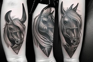 the witcher on horseback tattoo idea