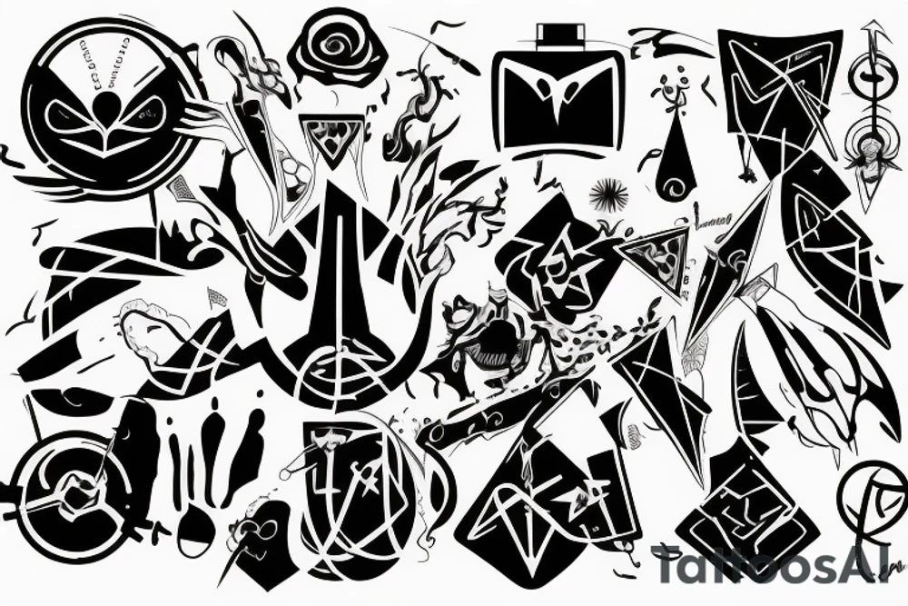 Cyber sigilism tattoo idea