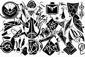 Cyber sigilism tattoo idea